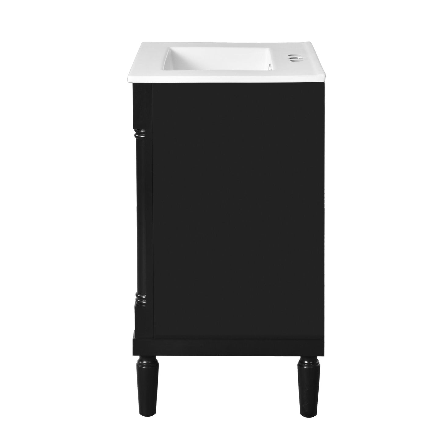 Bathroom Vanity With Top Sink, 2 Tier Storage Cabinet