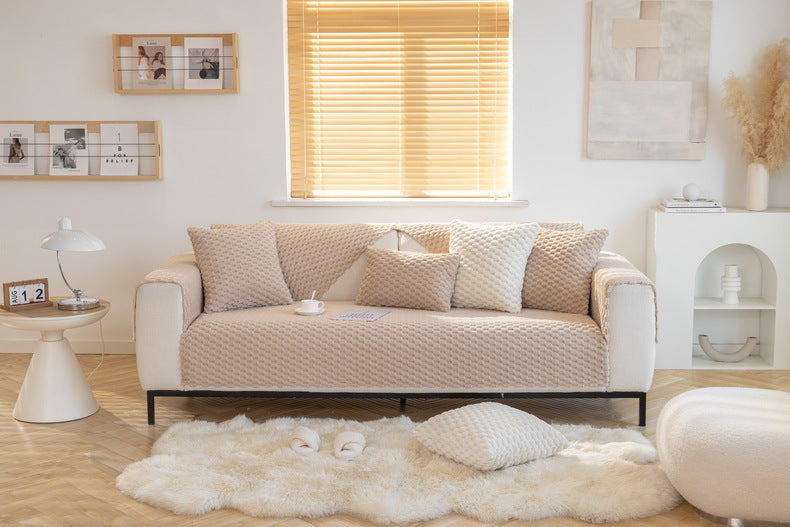 Plush Non-slip Dustproof Warm Thickening Sofa Cushion