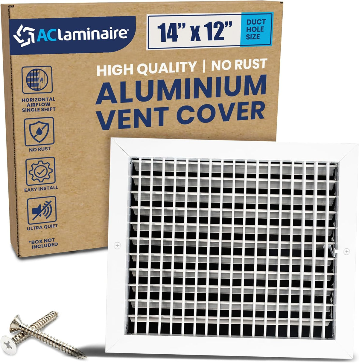 Adjustable Aluminum HVAC Register Vent Cover 14X12 - Box of 10