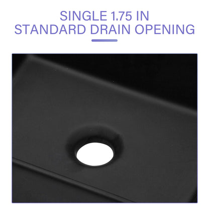 Sleek Ceramic Rectangular Vessel Bathroom Sink