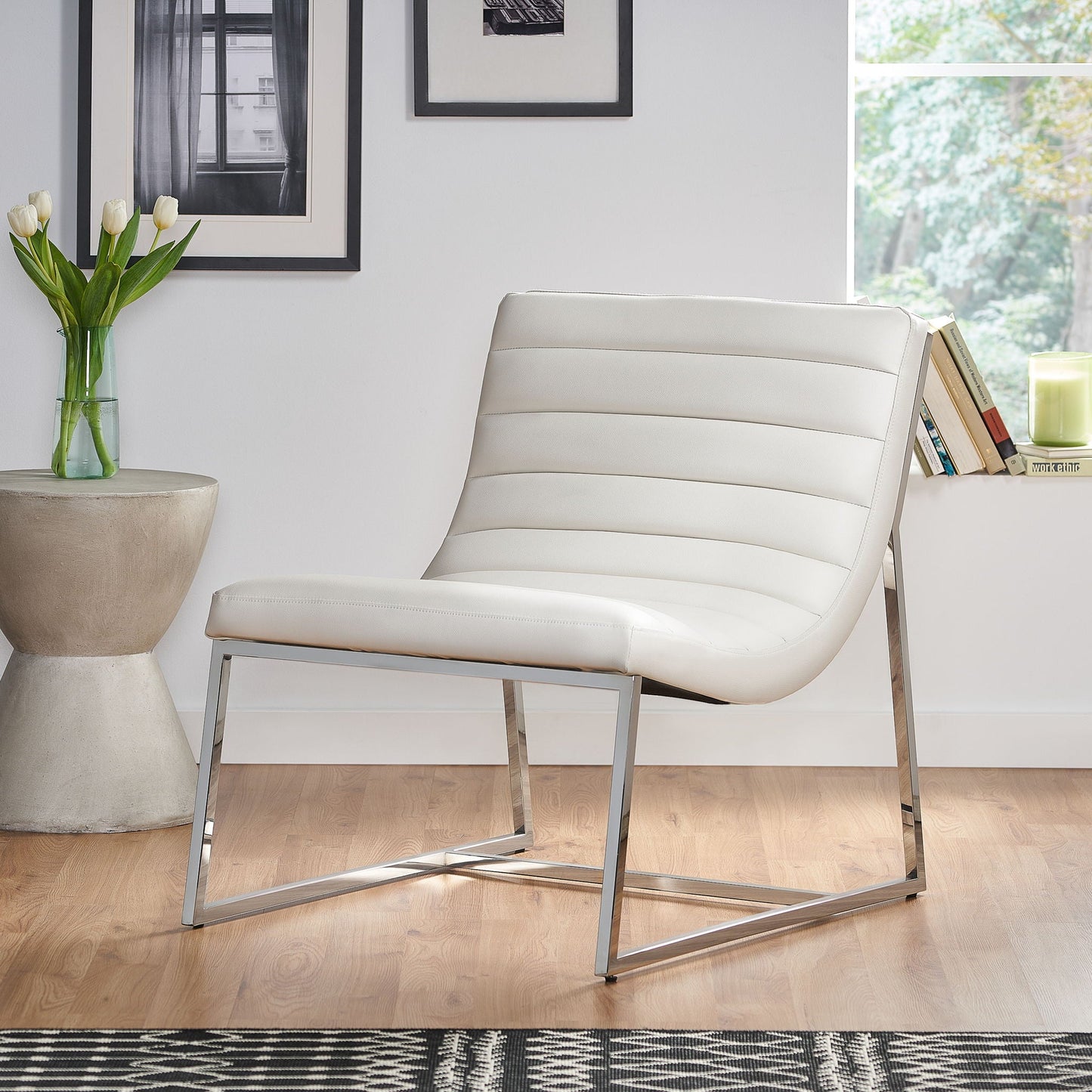 Wilmouth Roll Occasional Chair - White