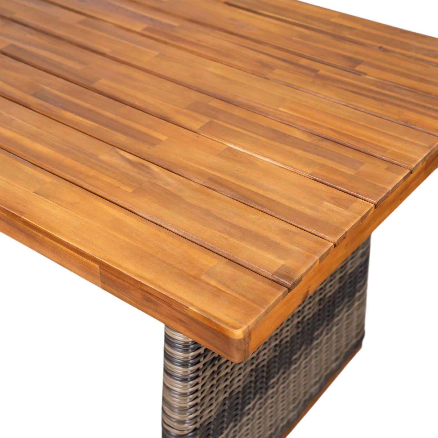 Outdoor Acacia Wood Dining Table with Teak Finish
