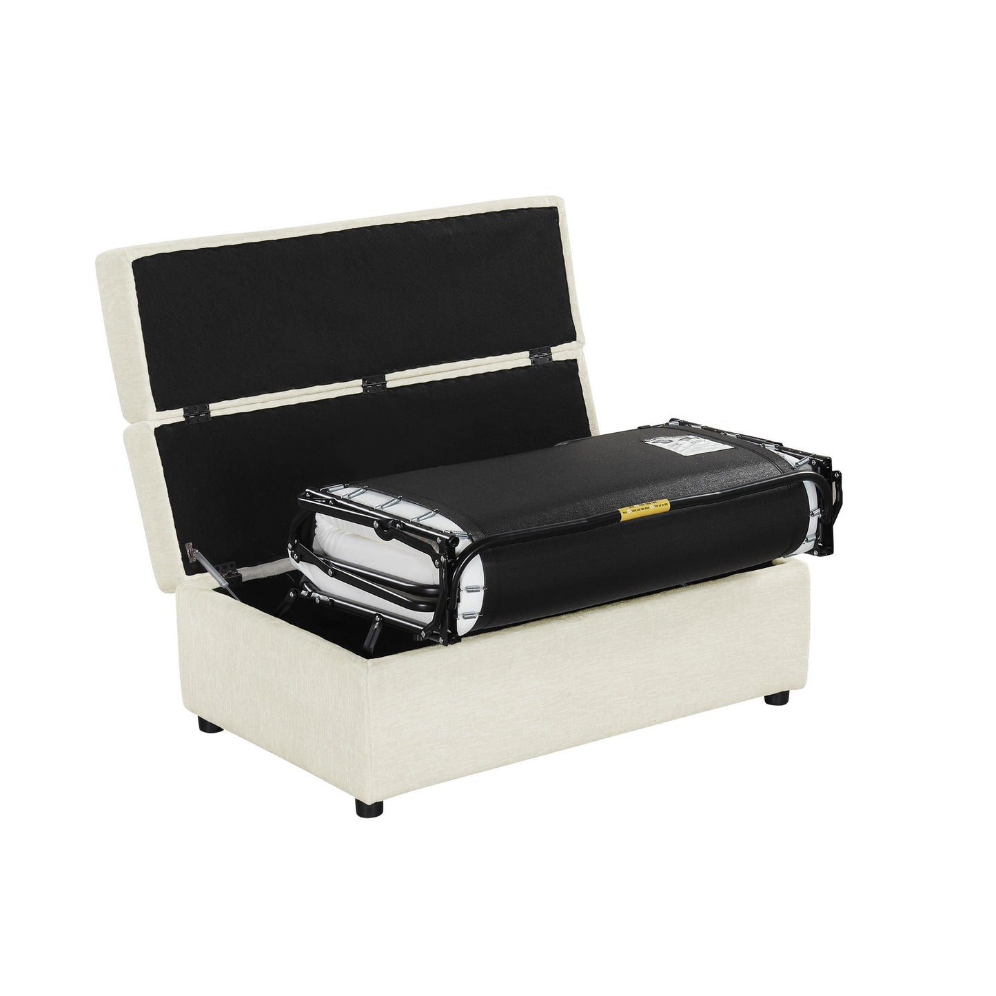Twin Size Folding Ottoman Sleeper Bed With Mattress Convertible Guest Bed