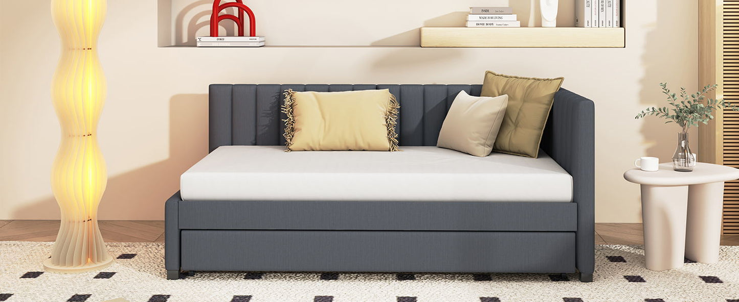 Upholstered Daybed, Sofa Bed Frame, No Box Spring Needed