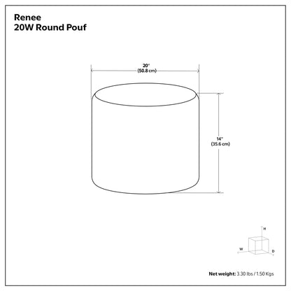 Renee - Handcrafted Round Pouf