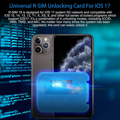 R-SIM19 Nano Unlock RSIM Card Fit for IOS Phone 15 14 13 12 11 Pro Max XR X 8 7 iOS17