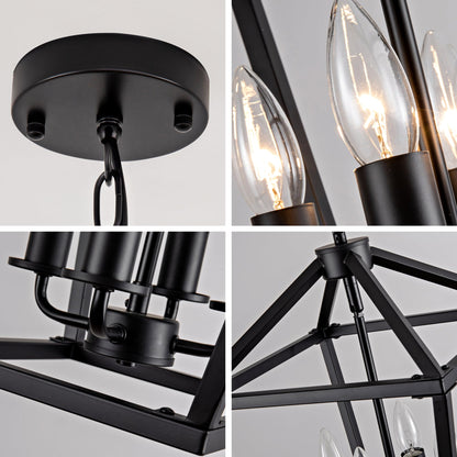 Farmhouse Lantern Chandelier 5-Light