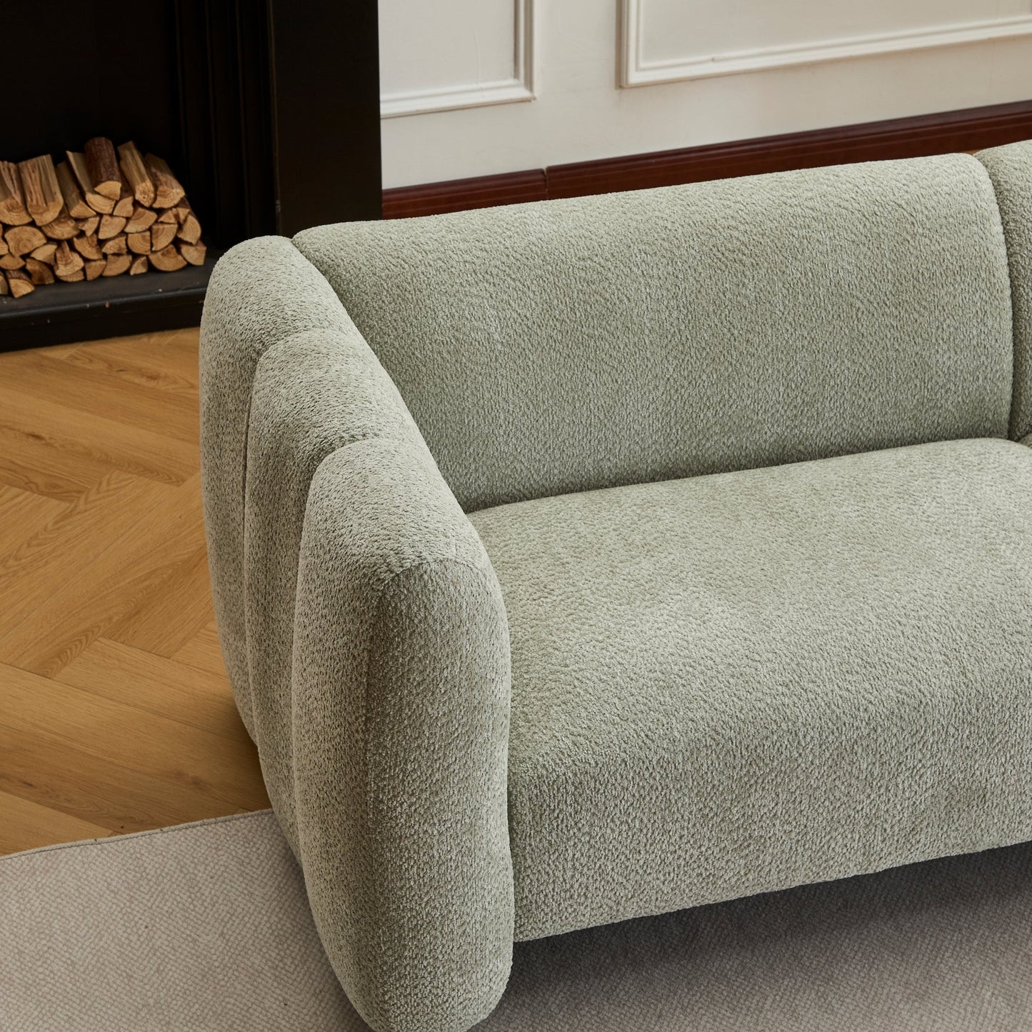 Tonson 83" 3-Seater Boucle Sofa with Wave Design