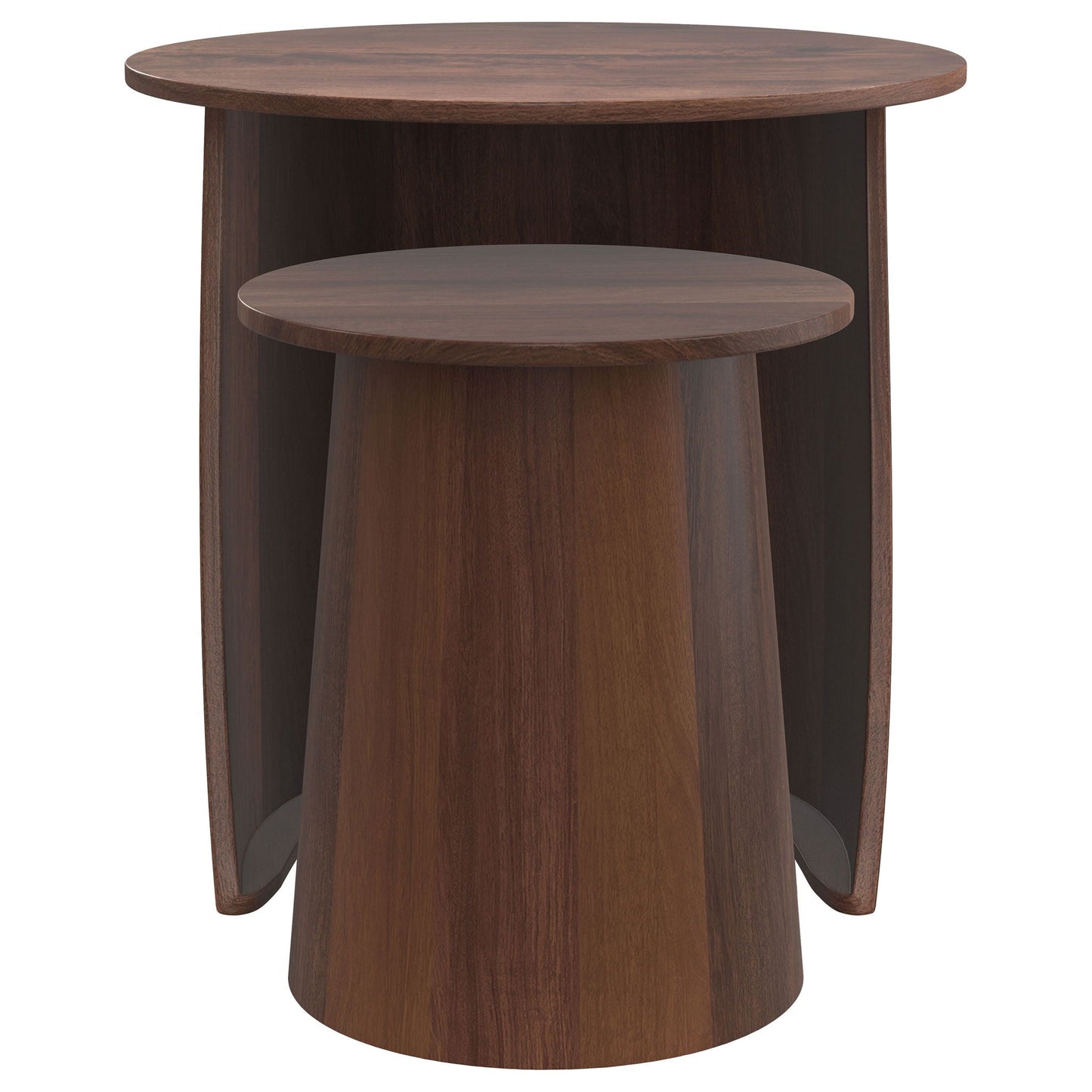 Lionett - 2 Piece Round Nesting Table Set And Round Design - Dark Brown