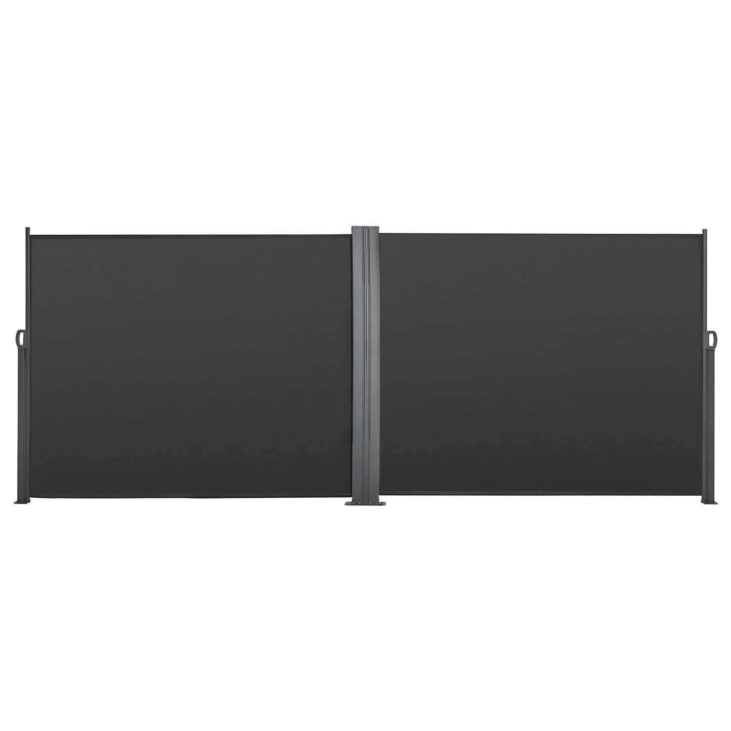 Retractable Side Awning, 71" x 236" Patio Screen with Waterproof Polyester Fabric