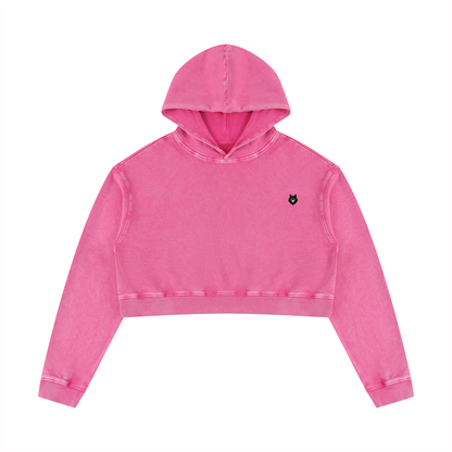 Loki & Ivy Women’s Mineral Washed Crop Hoodie