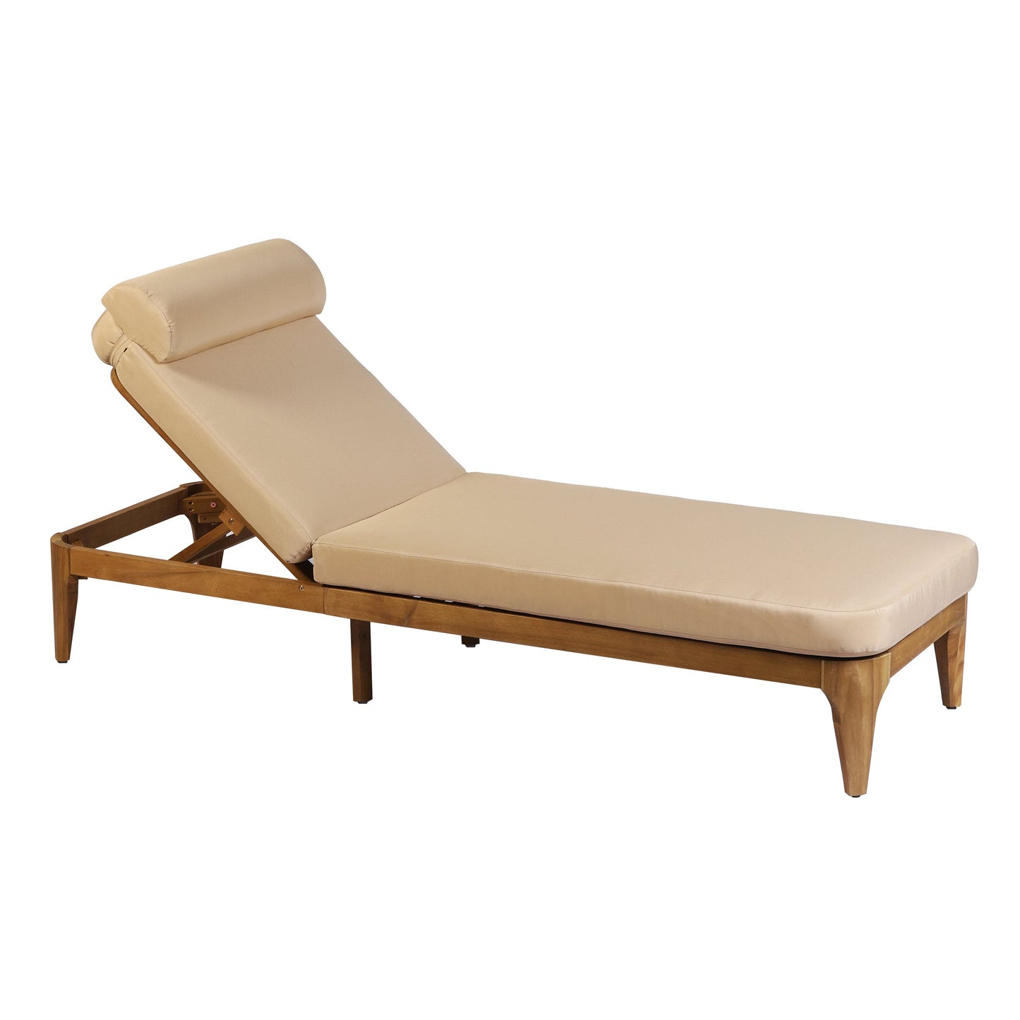 TOPMAX Acacia Wood Chaise Lounge