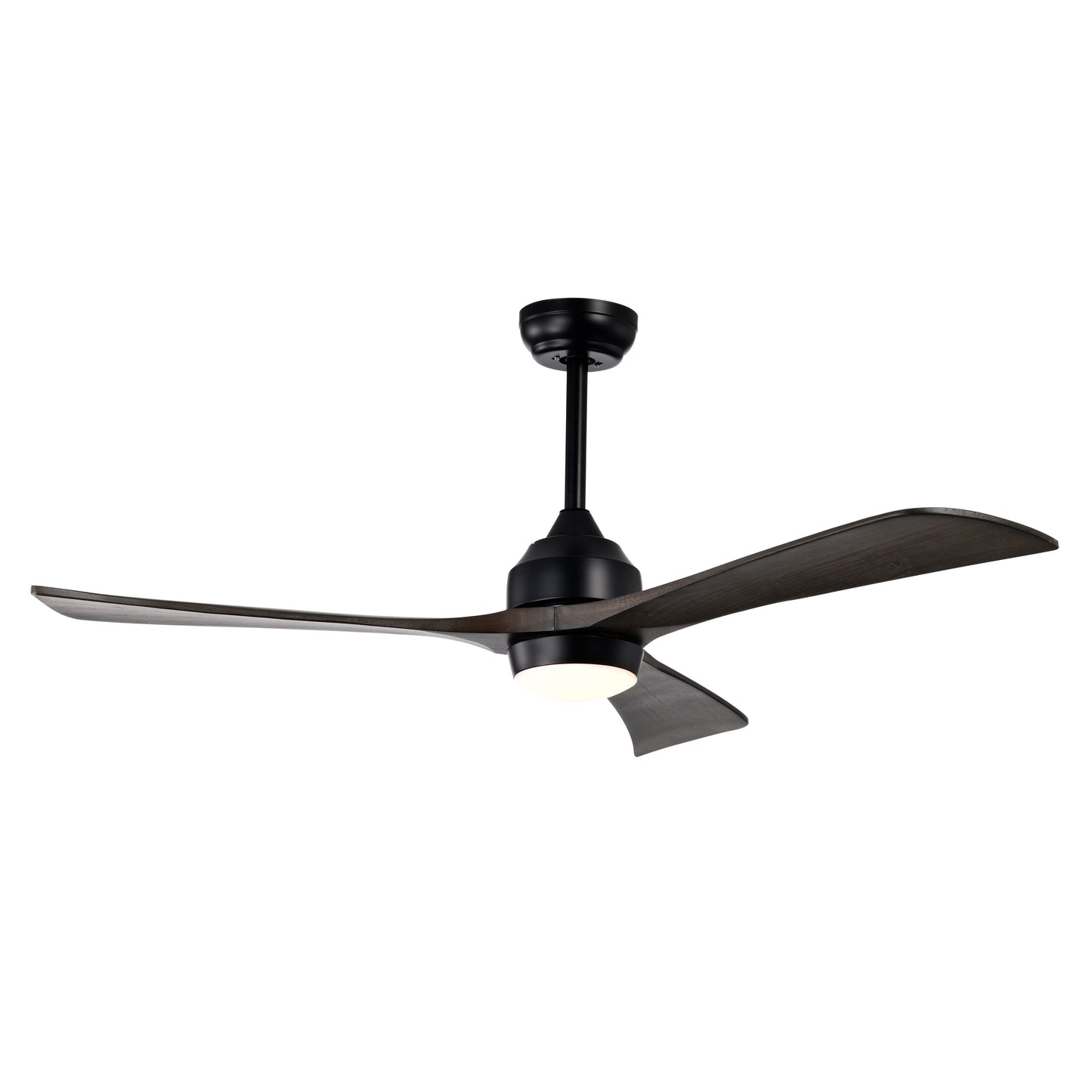 52" Solid Wood Blades Ceiling Fan with Lights Remote Control, Quiet DC Motor
