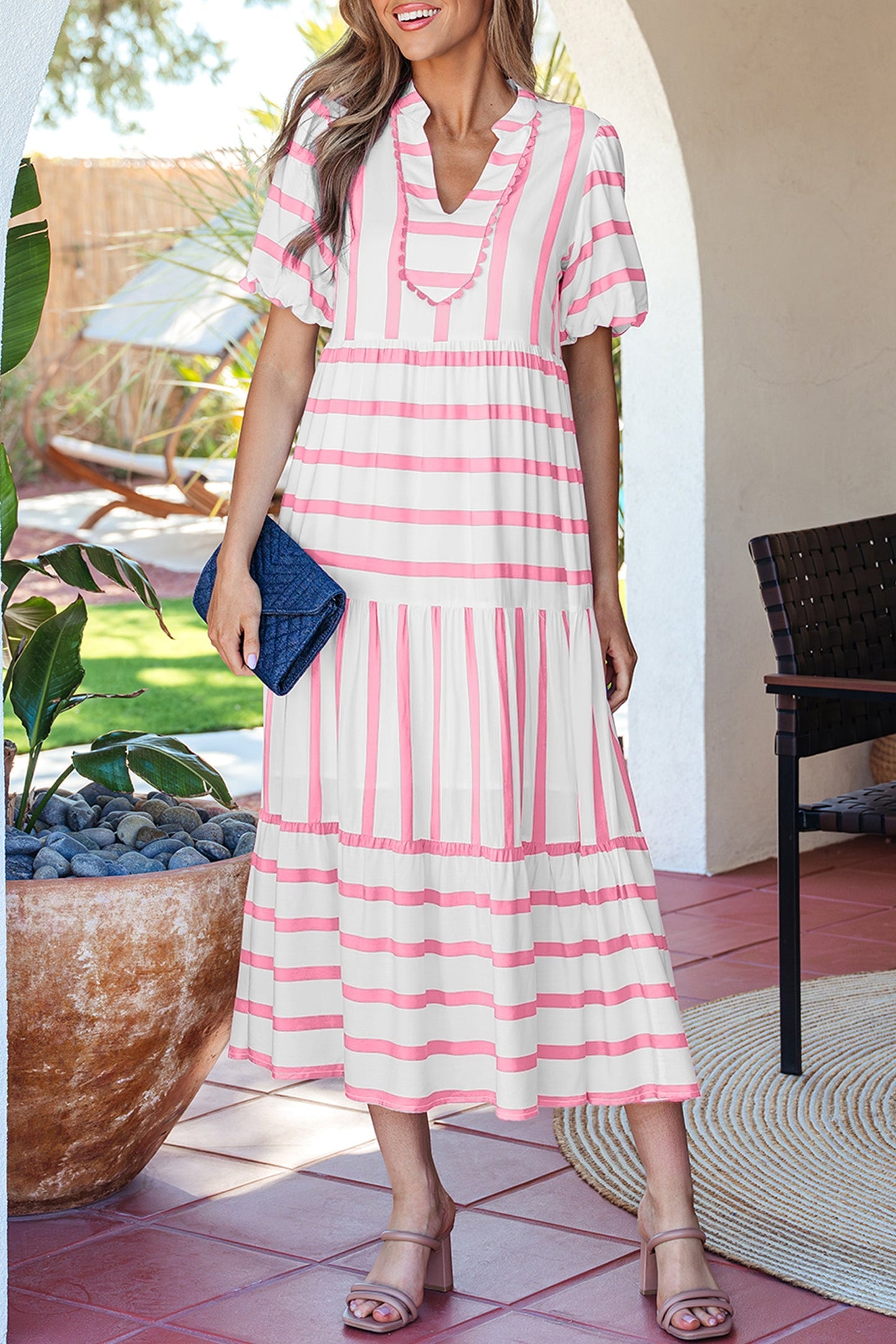 Ariyah Half Sleeve Vacation Dress