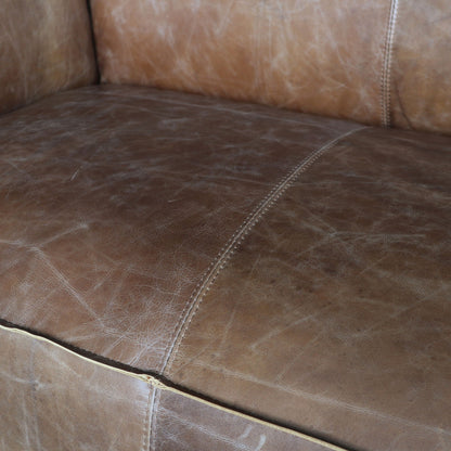 Brancaster Top Grain Leather Living Room Set - Brown