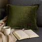 Velvet Throw Pillow – Deep Forest Green with Luxe Shine & Rich Texture