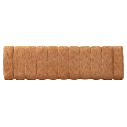 63-Inch Modern Minimalist Multi-Functional Boucle Bench in Orange