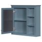 Bathroom Vanity With Medicine Cabinet, Royal Mirror Cabinet, Modern Bathroom Storage Cabinet With 2 Soft Closing Doors And 4 Drawers