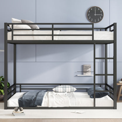 Metal Queen Over Queen Bunk Bed for Teens and Adults