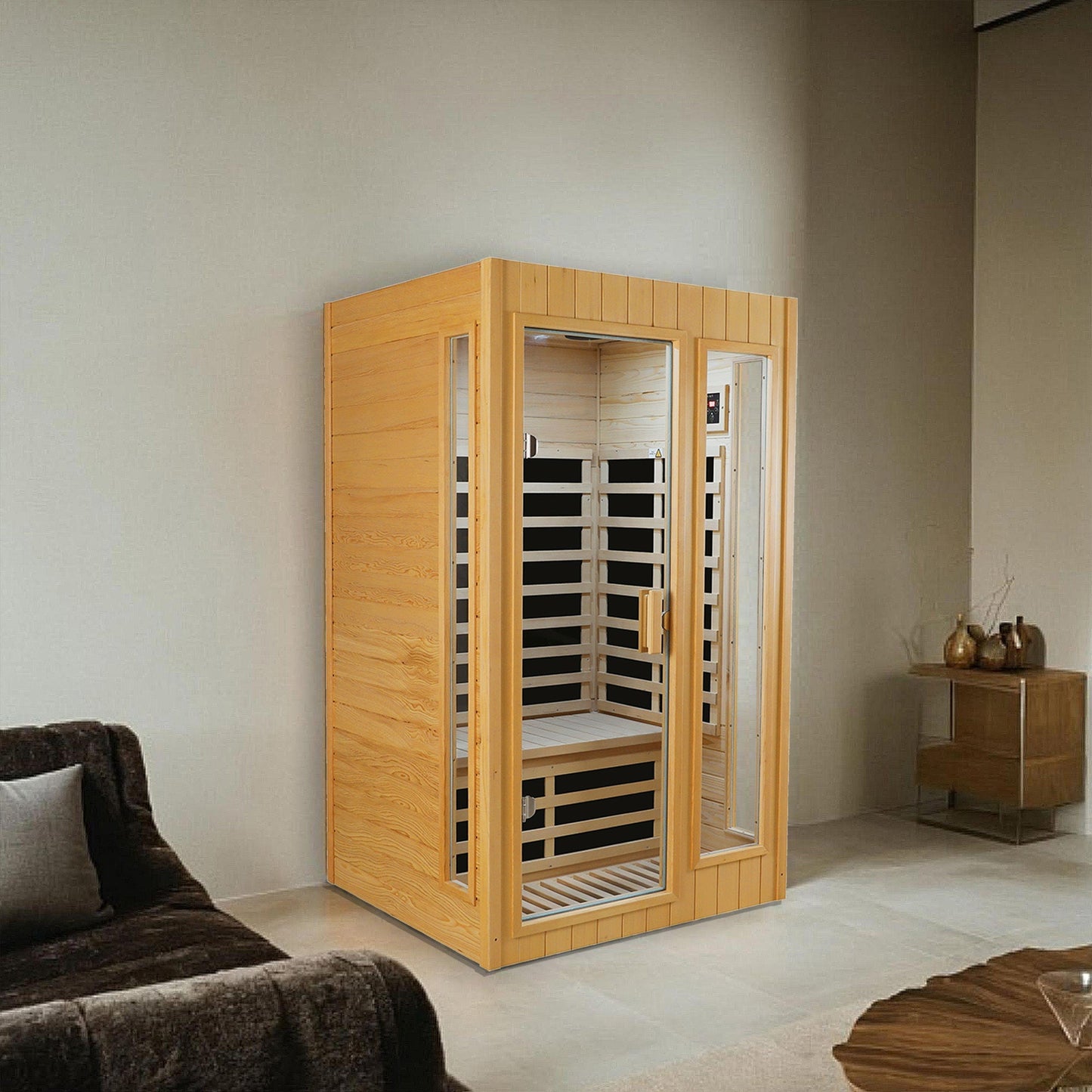 Hemlock Two-person far infrared roof embedded indoor sauna room