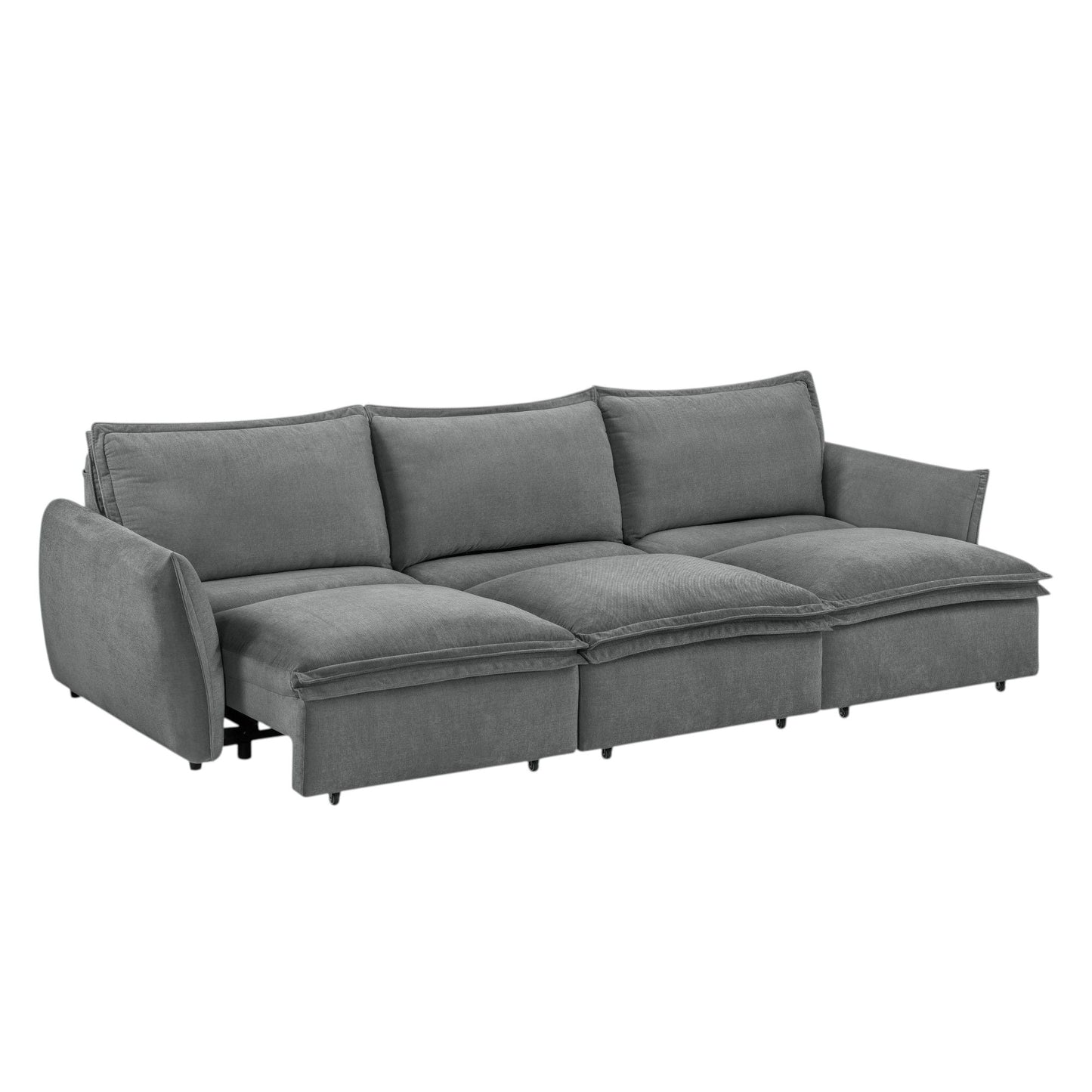 Eaden - Power Sofa With Sleeper - Gray