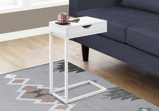 Accent Table, C - Shaped Contemporary Elegant Design