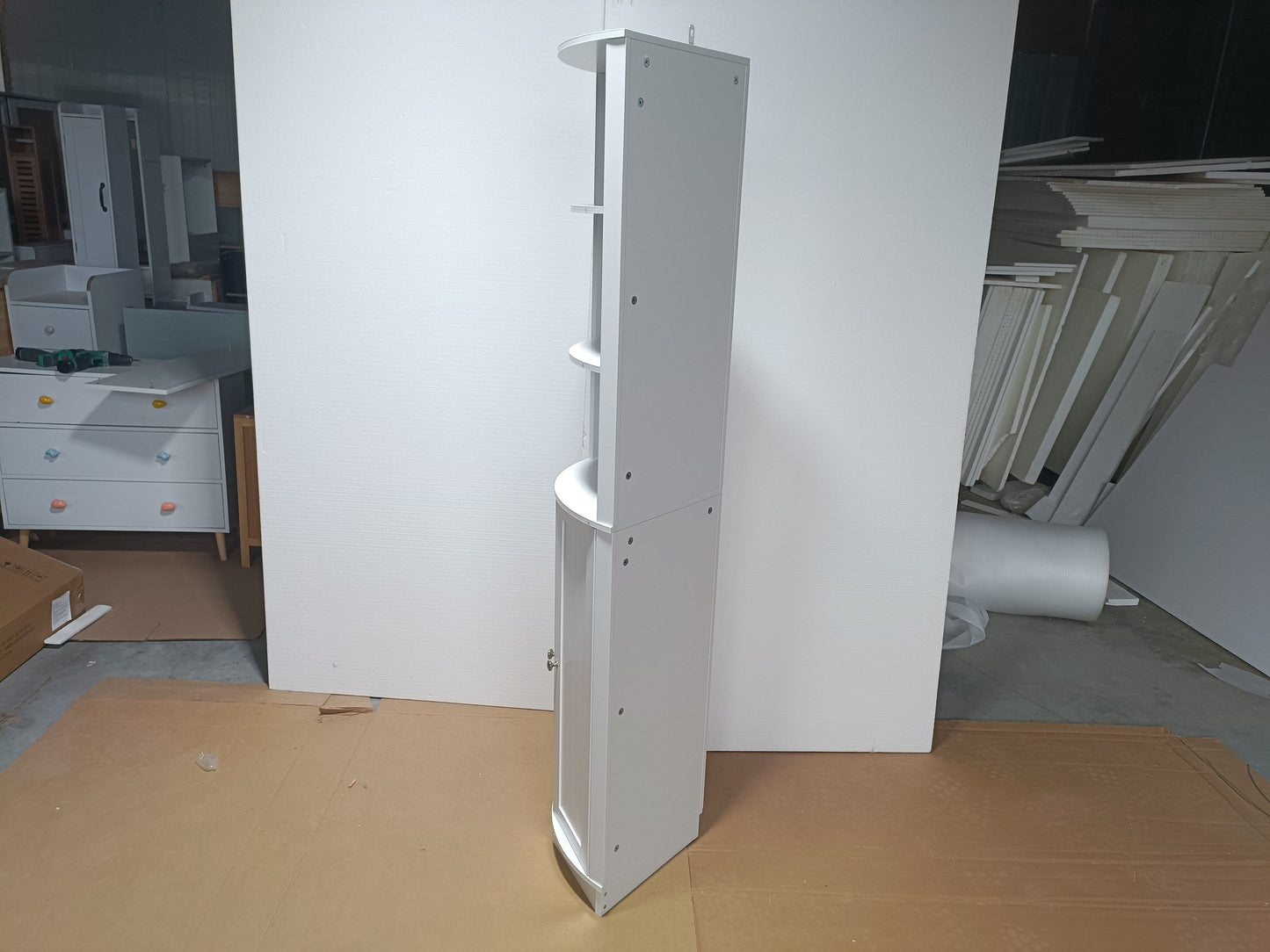67" Tall Corner Cabinet with 2 Doors and Adjustable Shelves