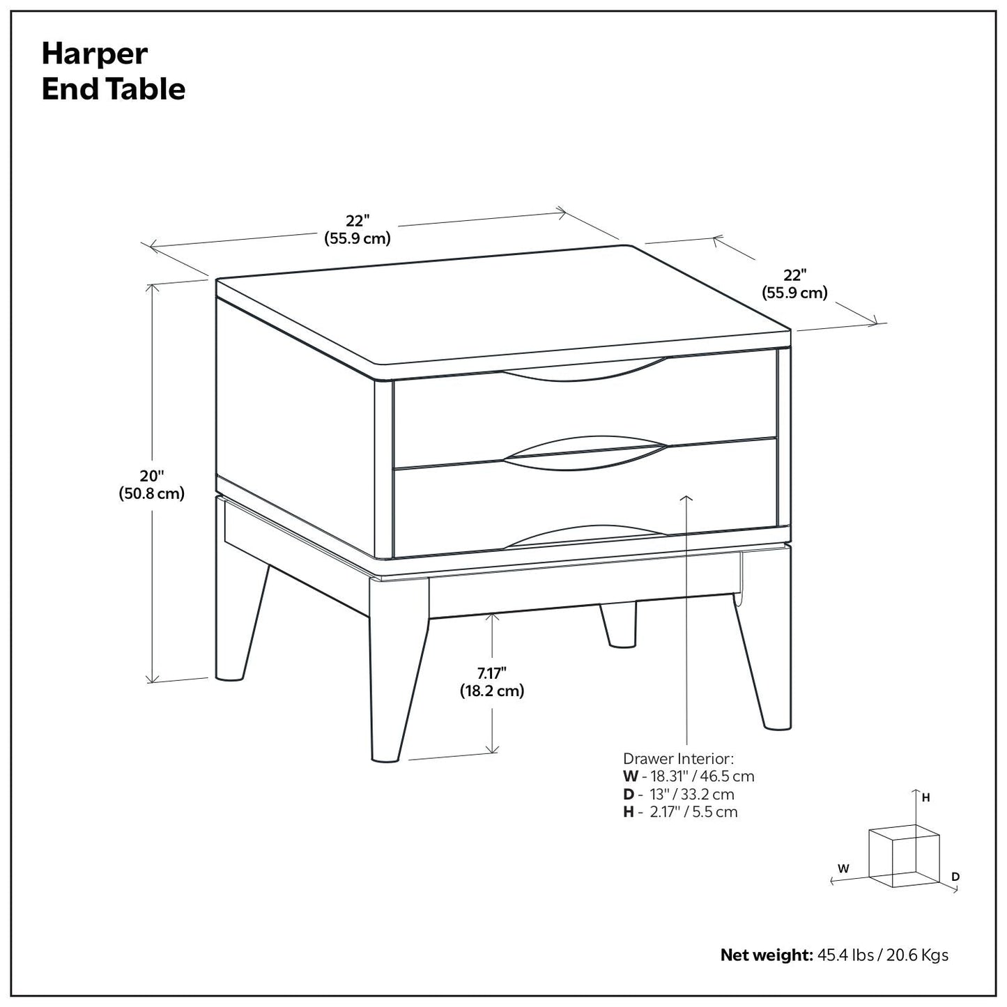 Harper - Handcrafted End Table