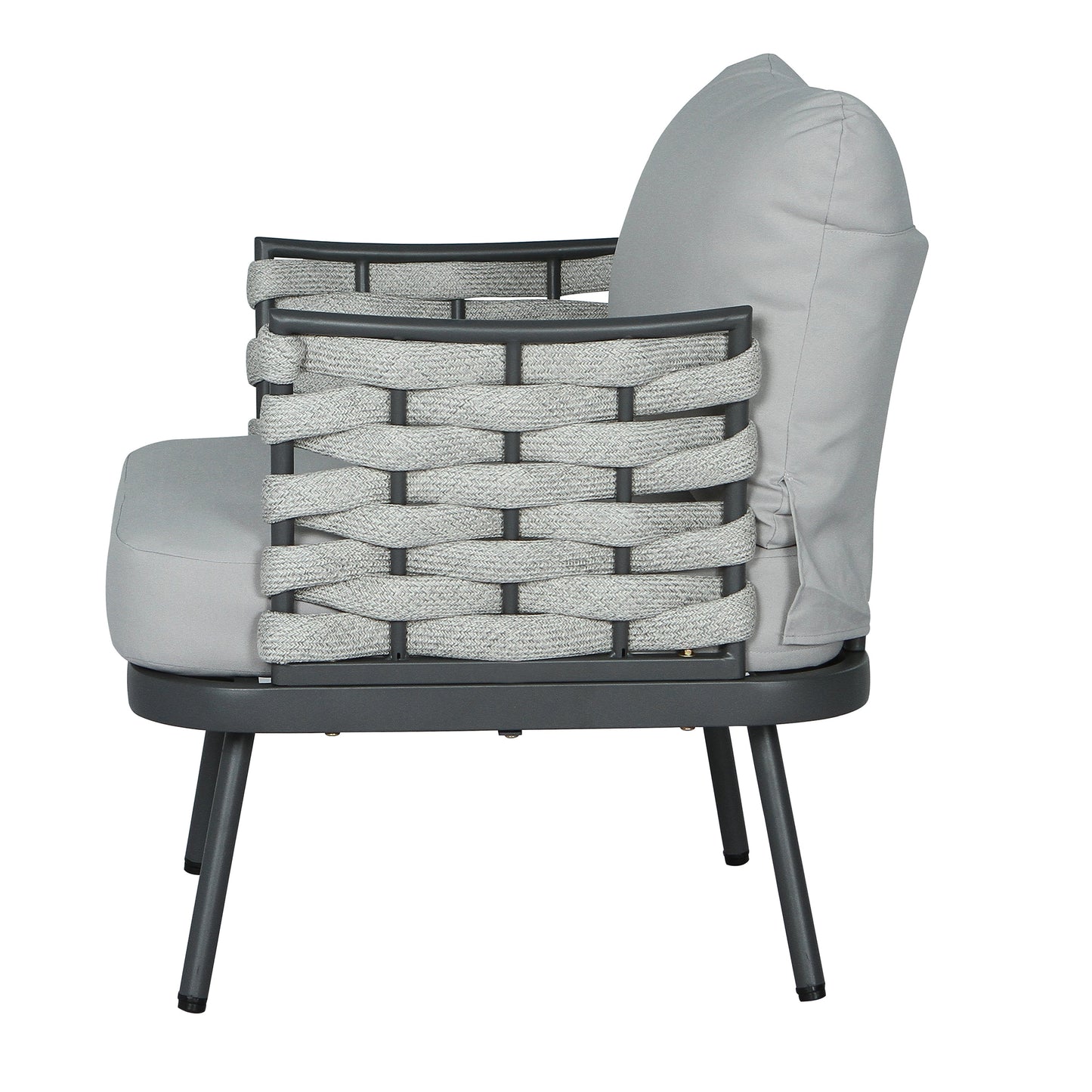 Mariano Steel 4-Pieces Conversation Set