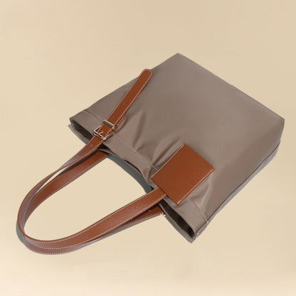 Stylish Nylon Cloth Tote Bag - Casual Solid Color Mommy Bag for Travel & Everyday Versatility