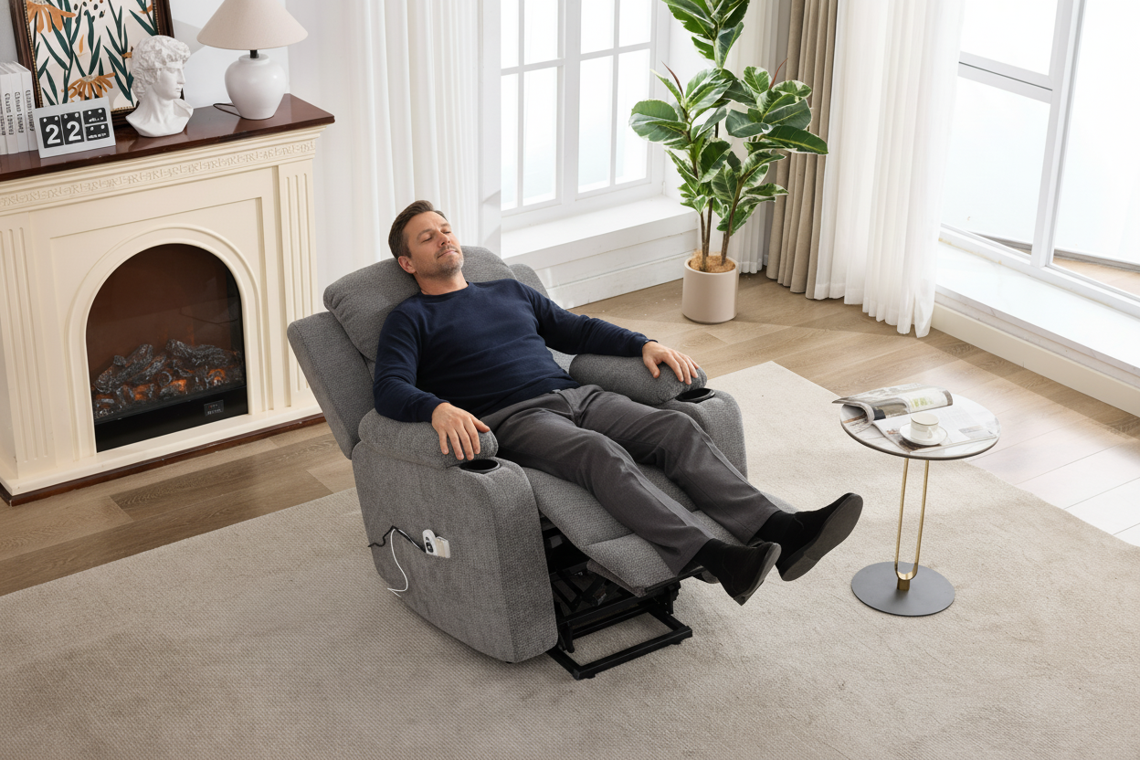 Infinite Position Power Lift Recliner Chair with Massage and Heating