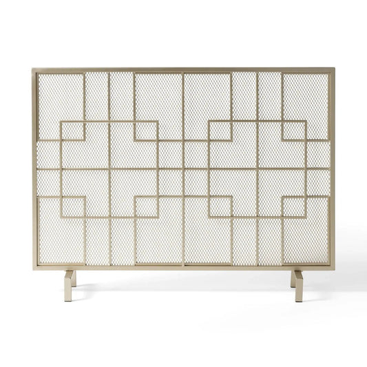 Dorothy Modern Single Panel Iron Fire Screen