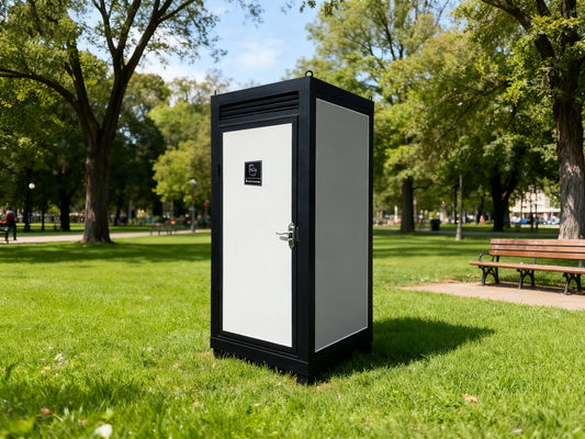 Person Portable Toilet Cabin – Outdoor Restroom with Light, Sink & Vent Fan