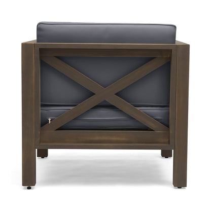 Brava Mid-Century Modern Club Chair with Water Resistant Cushions