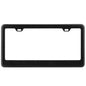 License Plate Frame Rustproof Waterproof Carbon Fiber Black License Plate Frame 2 Holes w/ Bolts Washer Caps for USA/Canada Standard