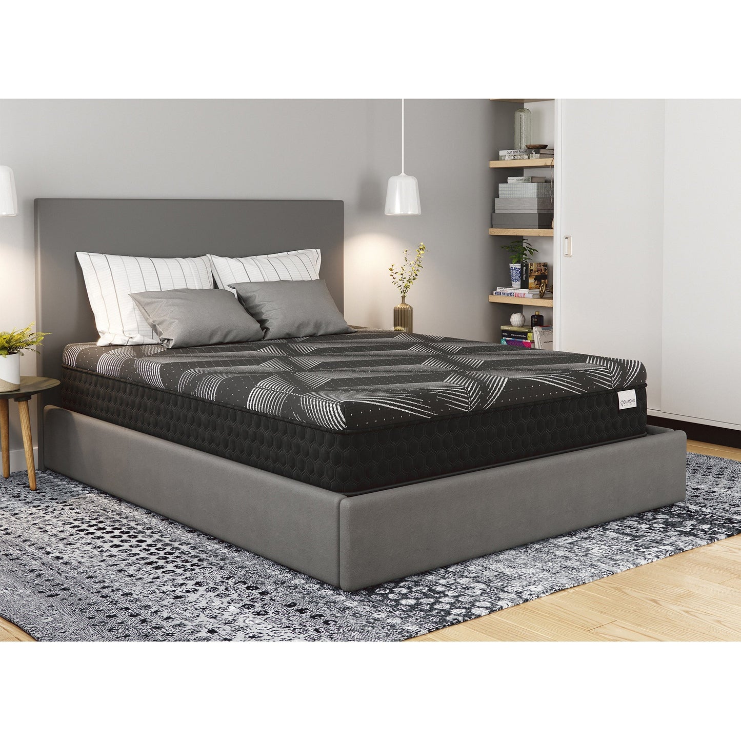 Diamond Matrix King Size Copper Cooling Hybrid Mattress 11-Inch Firm