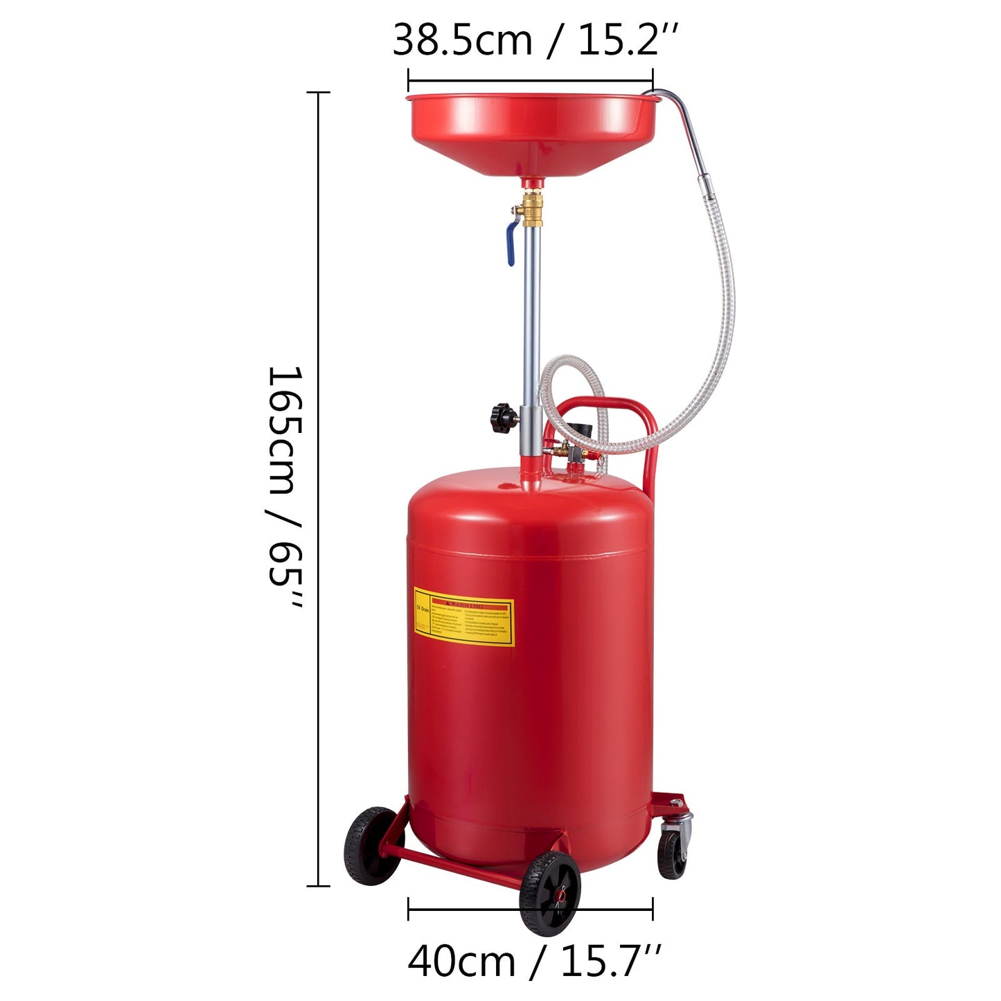 Waste Oil Drain Tank 20 Gallon Portable Oil Drain Air Operated Drainer