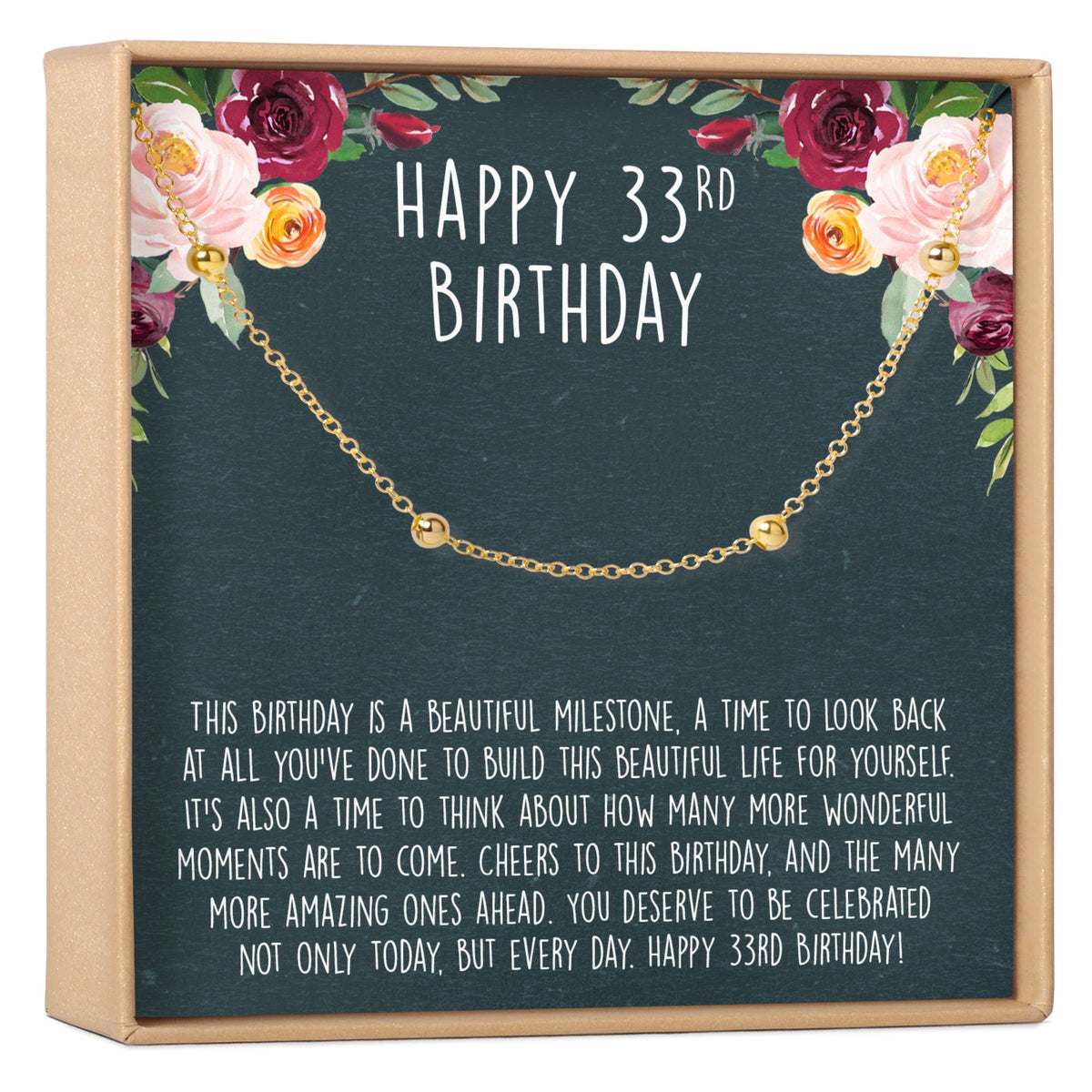 33rd Birthday Dot Bracelet