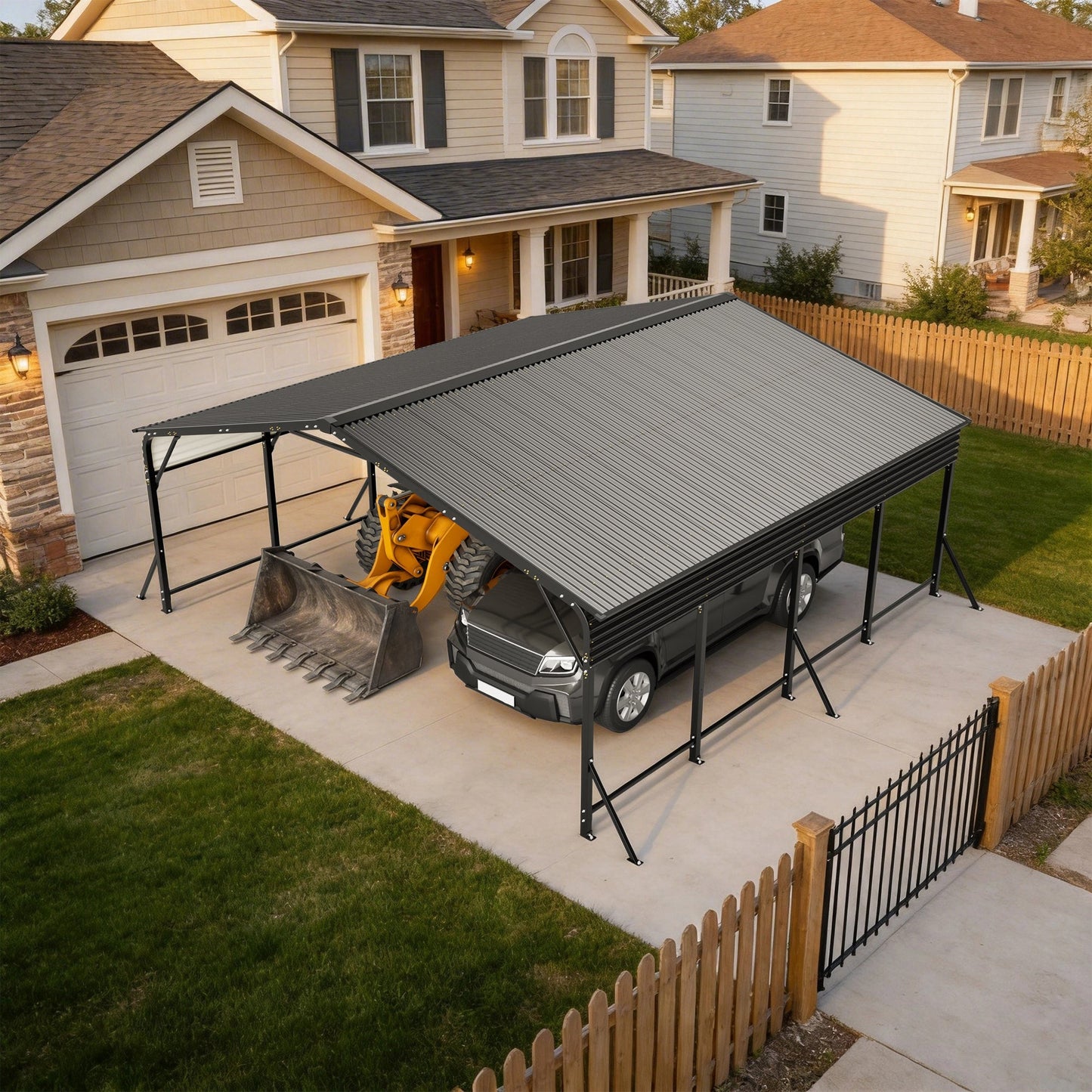 20'x20' Galvanated Steel Carport Canopy