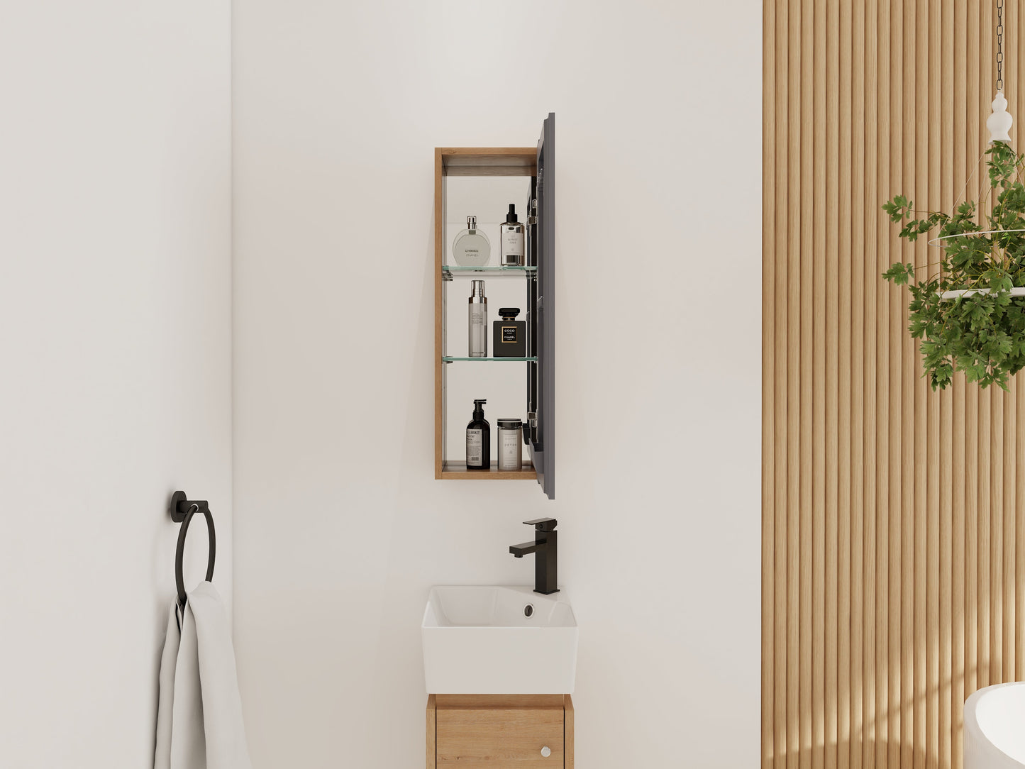 10'' Bathroom Mirror Cabinet with Storage