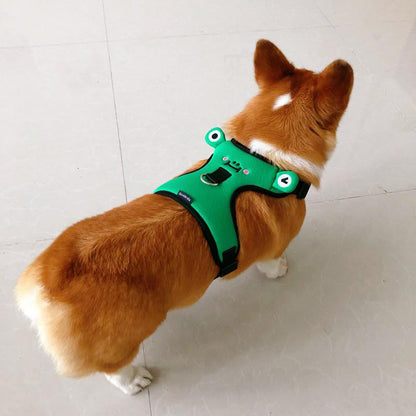 Dog''s chest and back with traction rope, dog''s back with lovely vest type walking dog explosion-proof small dog collar