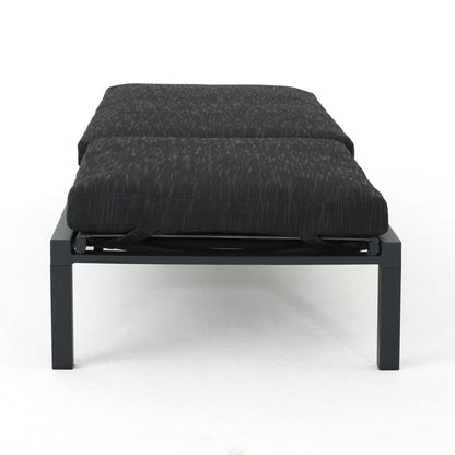 Modern Chaise Lounge With Water Resistant Fabric Cushions