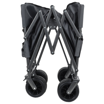 3-in-1 Convertible Folding Wagon Cart with Bench Seat & Storage