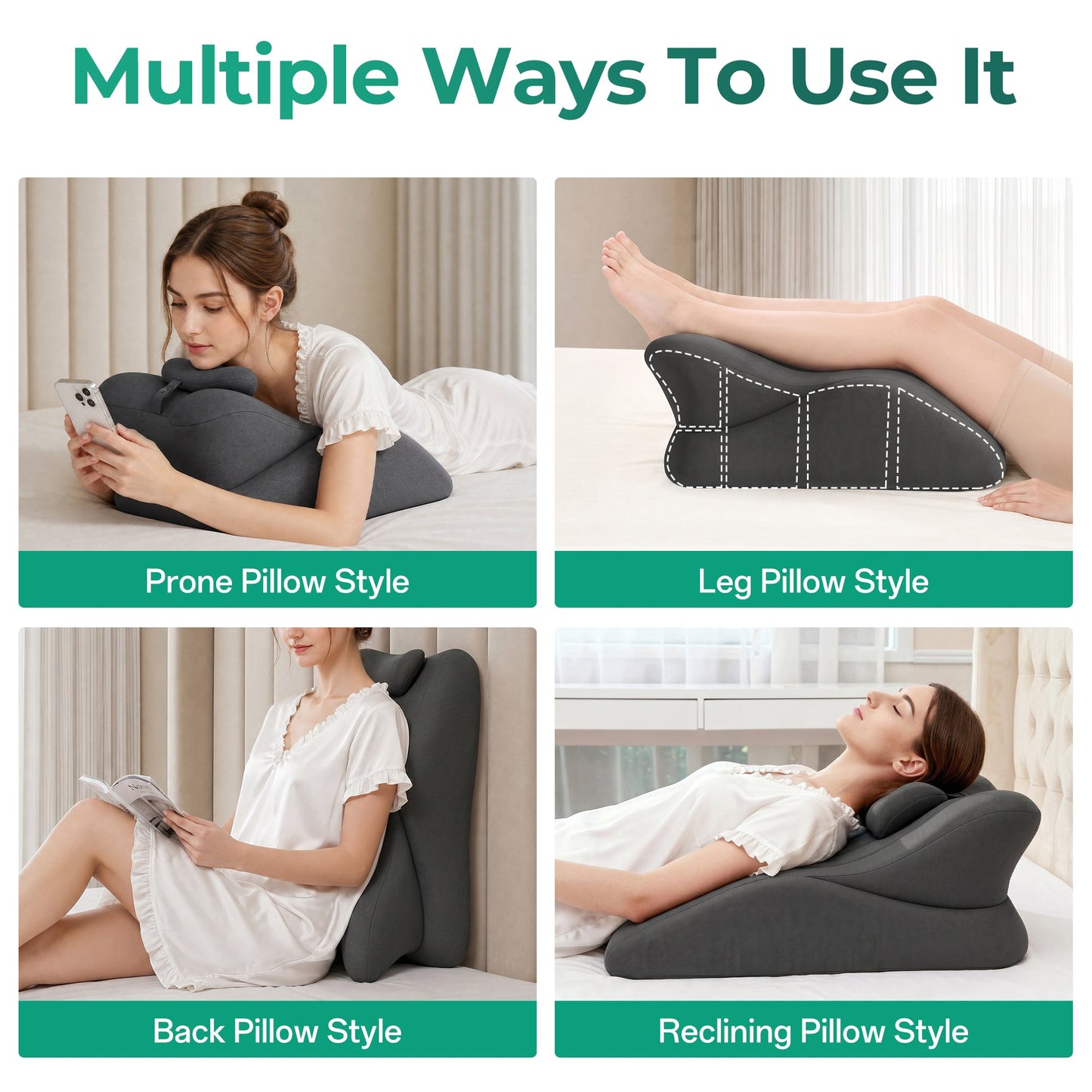 Memory Foam Ergonomic Wedge Pillow