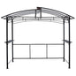 Grill Gazebo 8X5Ft, Outdoor Patio Canopy, Bbq Shelter With Steel Hardtop And Side Shelves - Black