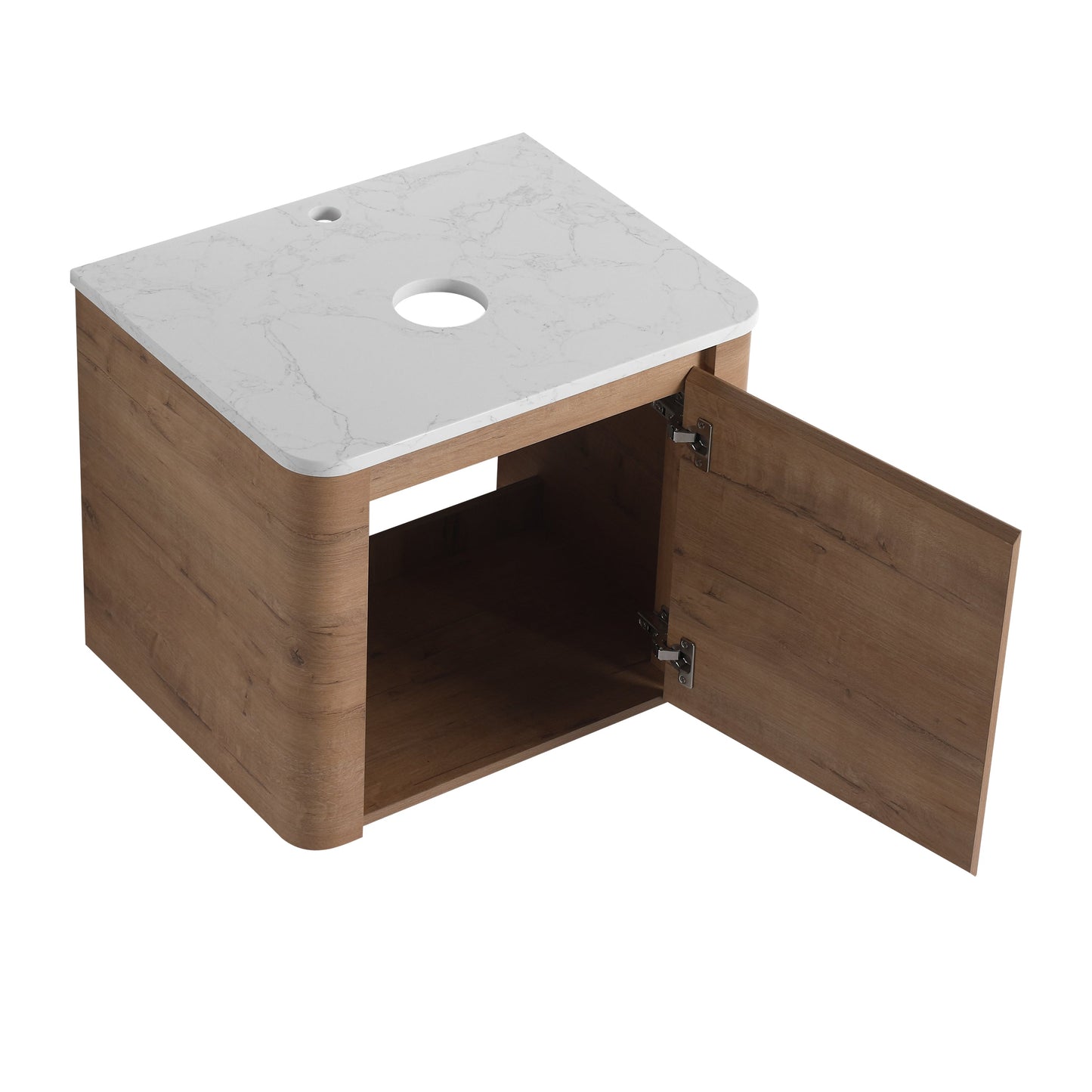 24'' Wall-Mounted Bathroom Vanity with Soft-Close Door