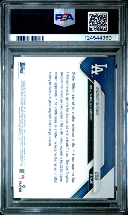 Graded 2025 Topps Now Shohei Ohtani #298 Baseball Card PSA 10 Gem Mint