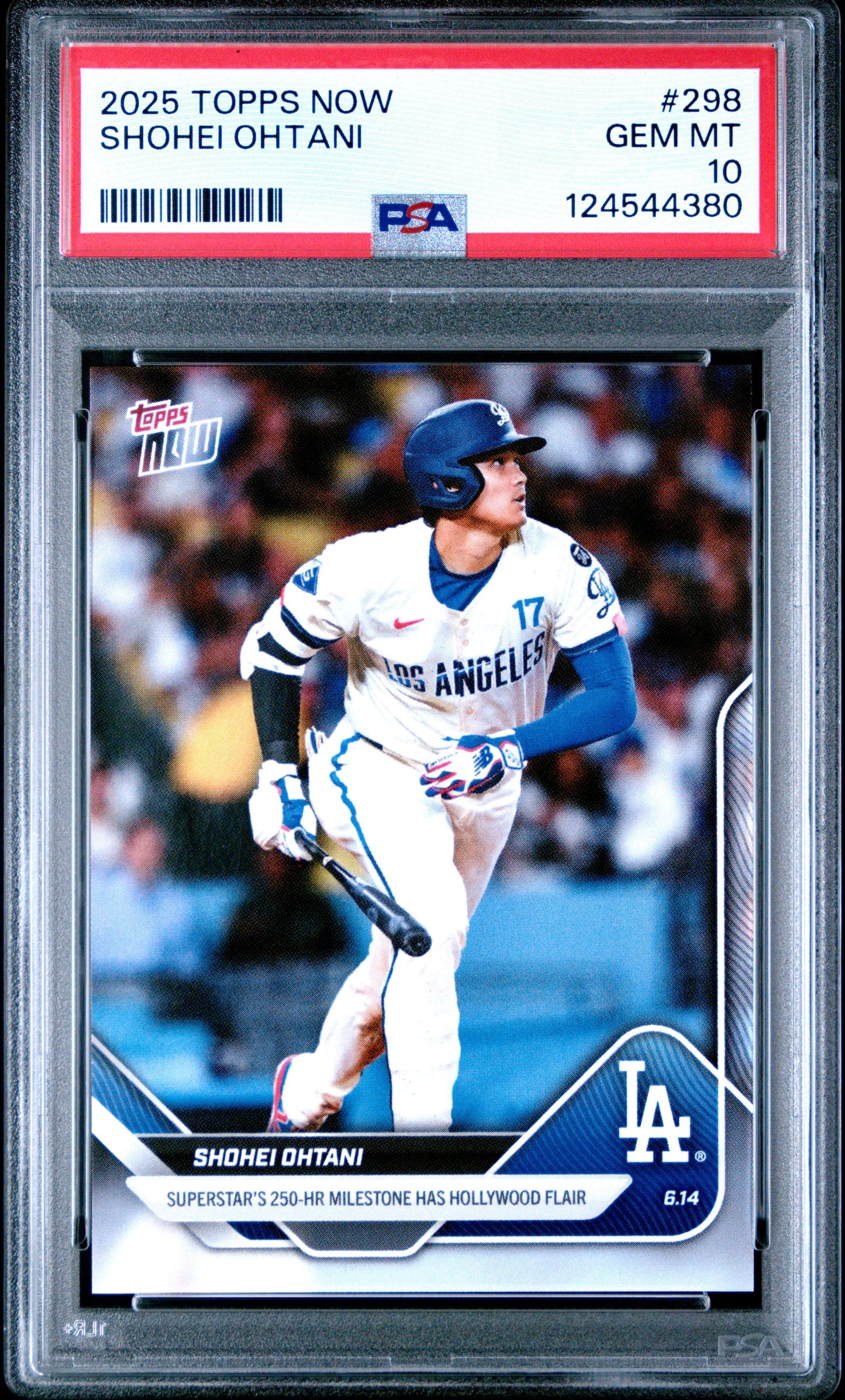 Graded 2025 Topps Now Shohei Ohtani #298 Baseball Card PSA 10 Gem Mint