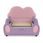 Cute Cloud Shape Bed With Guardrails Cartoon Design, Storage Pocket