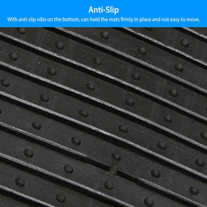 4Pcs Automotive Floor Mats Front and Rear PVC Rubber Floor Mats Heavy Duty Drive Vehicle Car Mats with Trimmable Design Fit Most Cars SUVs Trucks